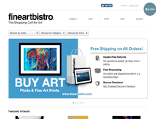 Tablet Screenshot of fineartbistro.com